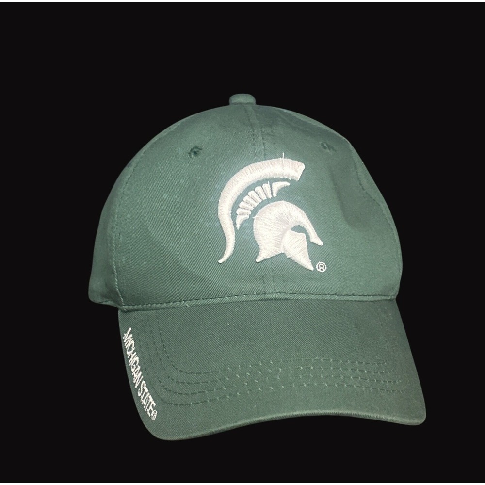 Michigan State Spartans‎ Green Adjustable Baseball Cap Embroidered Logo MSU